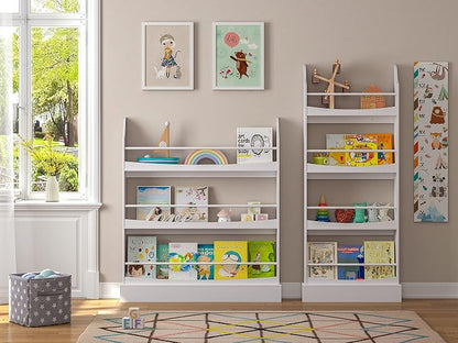 UTEX Kids Bookshelf, 4 Tiers Children's Bookcases and Storage, Kids Bookcase - Image 7