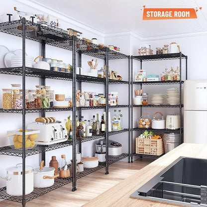 Romorgniz 5-Tier Adjustable Wire Shelving, Kitchen Pantry, Rust-resistant - Image 5