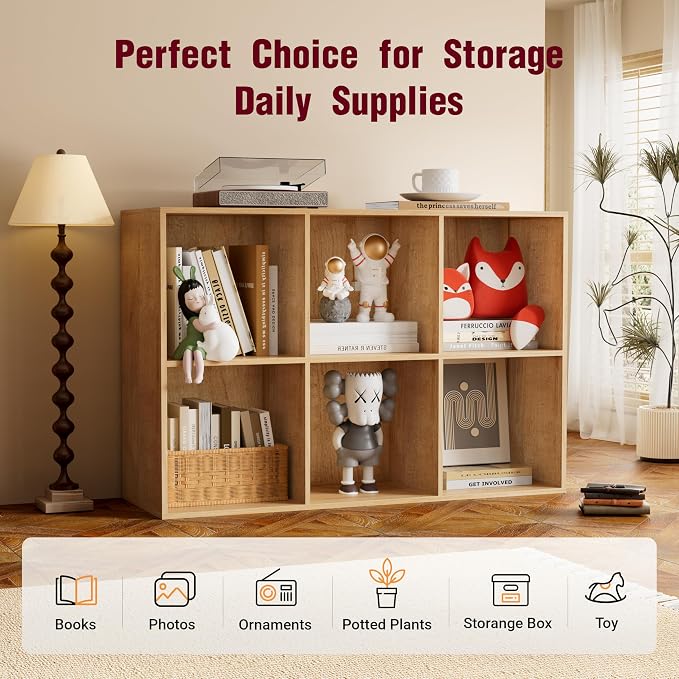 Book Shelf, Wooden Cube Storage Organizer - Image 6