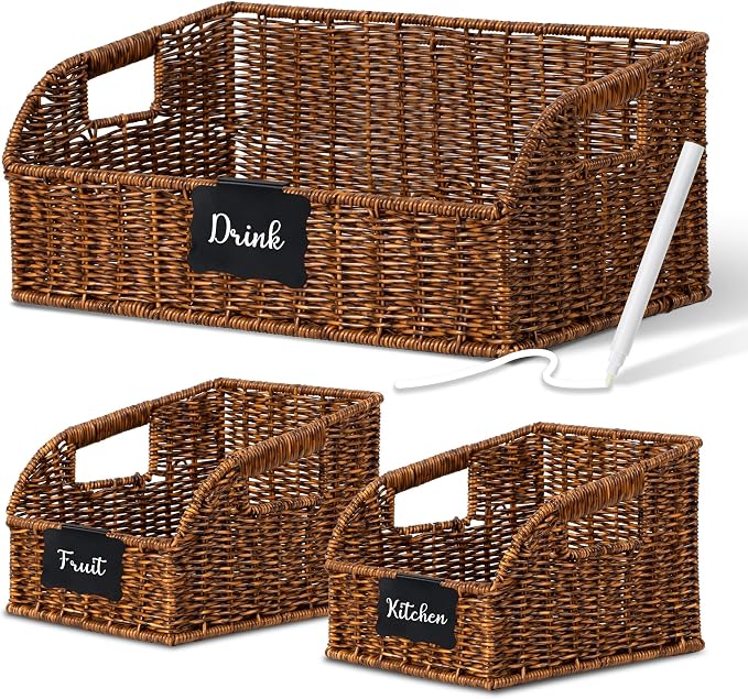 Wicker Baskets for Organizing, Kitchen Counter by Unknown