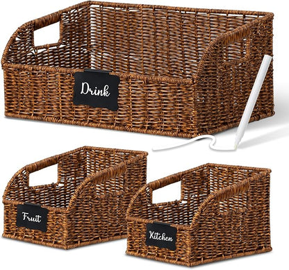 Wicker Baskets for Organizing, Kitchen Counter by Unknown