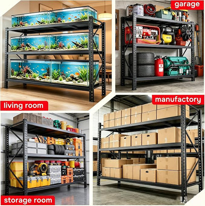 67” W Storage Shelves Heavy Duty 5000Lbs Adjustable Metal Garage Shelving Unit - Image 9