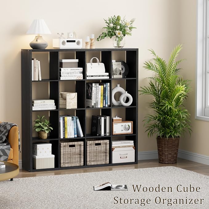 VDNEND Cube Storage Organizer Bookcase, Decorative 11 inch Open Back Cubical - Image 3