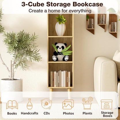 3 Cube Bookcase, Wooden Book Shelf Cube Storage Organizer - Image 5
