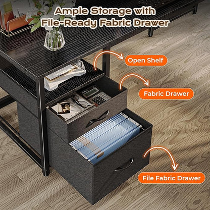 PRAISUN 63 Inch L Shaped Desk - Image 5