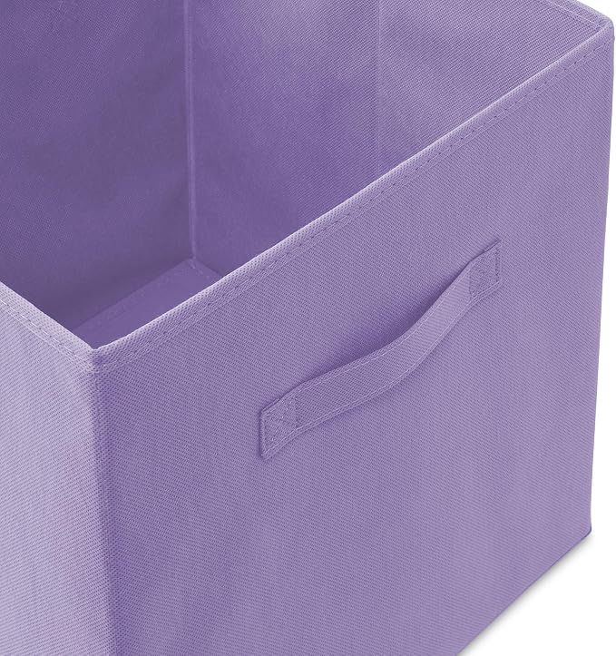 Casafield Set of 6 Collapsible Fabric Cube Storage Bins, Lavender - Image 3