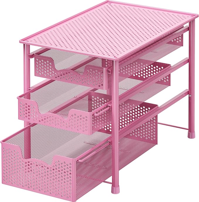 Simple Houseware Stackable 3 Tier Sliding Basket Organizer Drawer by SimpleHouseware