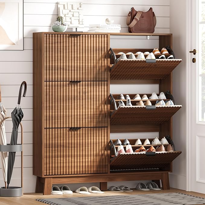 Shoe Cabinet Storage for Entryway by HUANLEGO