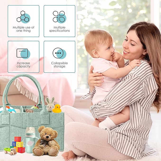 Cute Castle 2 Pack Diaper Caddy Organizer - Image 3