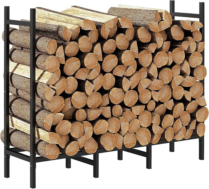 4FT Firewood Rack Indoor Outdoor, Heavy Duty Log Holder Stand - Image 8