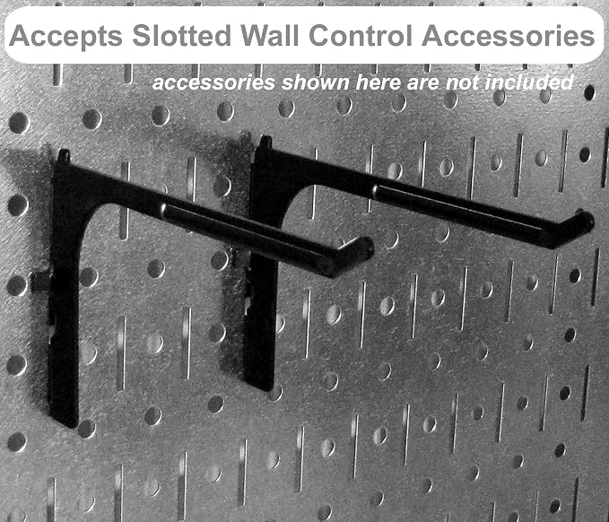 Wall Control Pegboard 16in x 32in Horizontal Blue Metal Pegboard Tool Board - Image 4