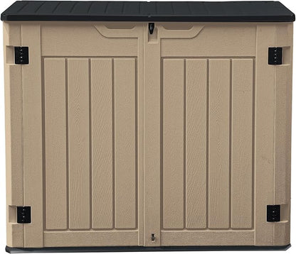 DWVO 35 Cuft Outdoor Horizontal Storage, Waterproof Resin Storage Shed by DWVO