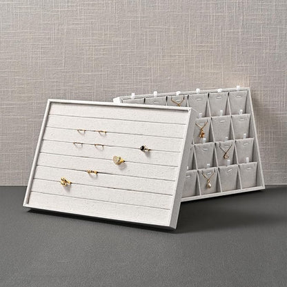 Oirlv Stockable 24 Grids Insert Jewelry Tray Pendant Earrings Storage Trays - Image 9