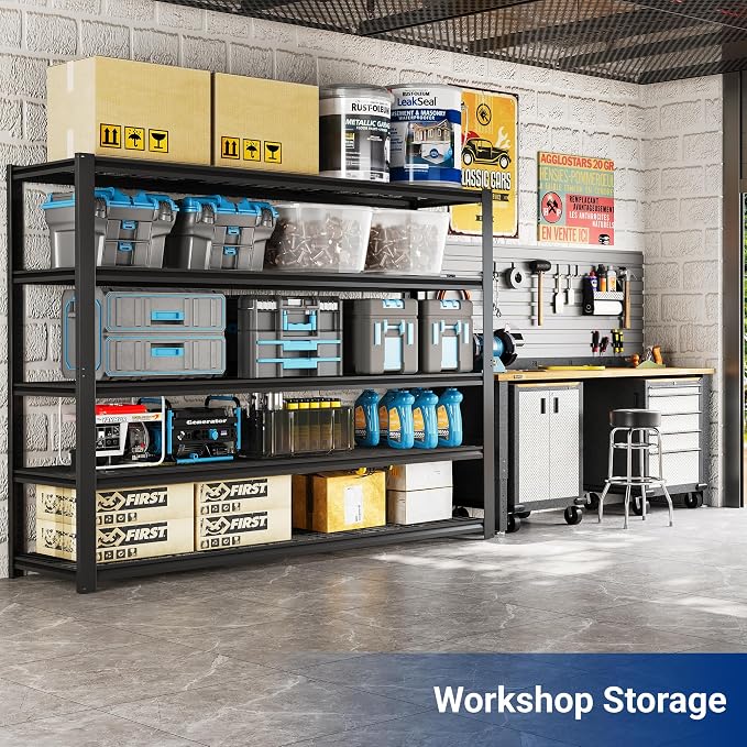 FLEXIMOUNTS 60" W Garage Shelving, 5 Tier Storage Shelves Load 1500LBS - Image 7