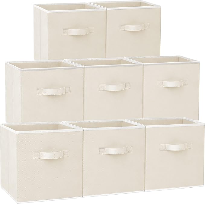 Storage Cubes - 11 Inch Heavy Duty Fabric Storage Bins by Criusia