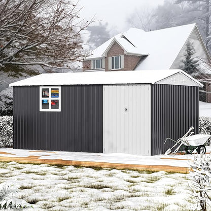 Polar Aurora 10X14 FT Metal Outdoor Storage Shed - Image 7