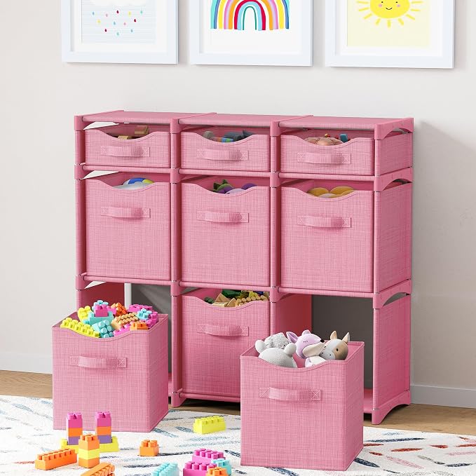 9 Cube Closet Organizers And Storage | Includes All Storage Cube Bins | Easy To - Image 2