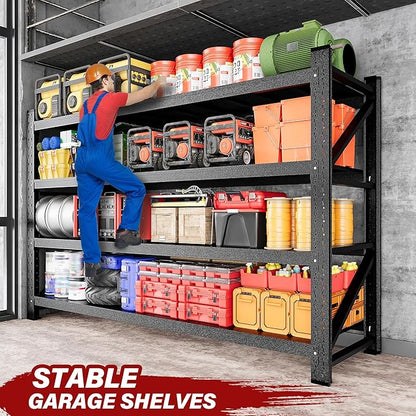 9000LBS Heavy Duty Garage Shelving Units, Metal Garage Shelves, Large Storage - Image 3