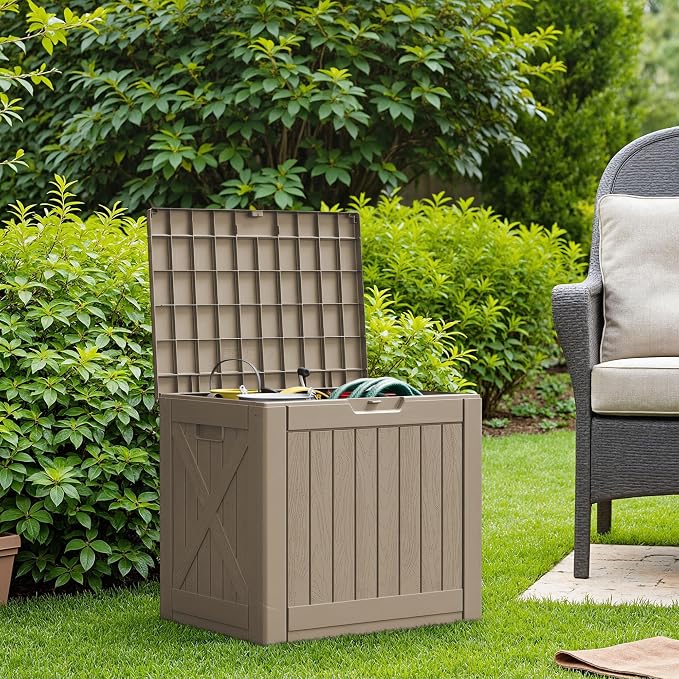 Flamaker Resin Deck Box 40 Gallon Waterproof Outdoor Storage Box | Indoor - Image 3