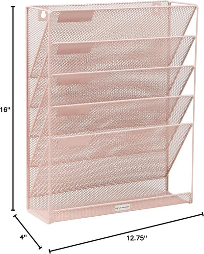 Mind Reader 5-Tier Vertical File Storage, Desktop Organizer, Wall Mount - Image 8