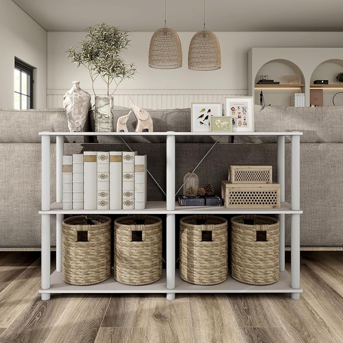 HOMES: INSIDE + OUT Apexa Modern 3-Tier Extra Wide Shelving Units, Collectibles - Image 2