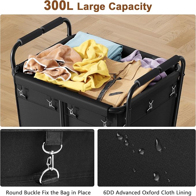Hoctieon Large Laundry Cart - Image 4
