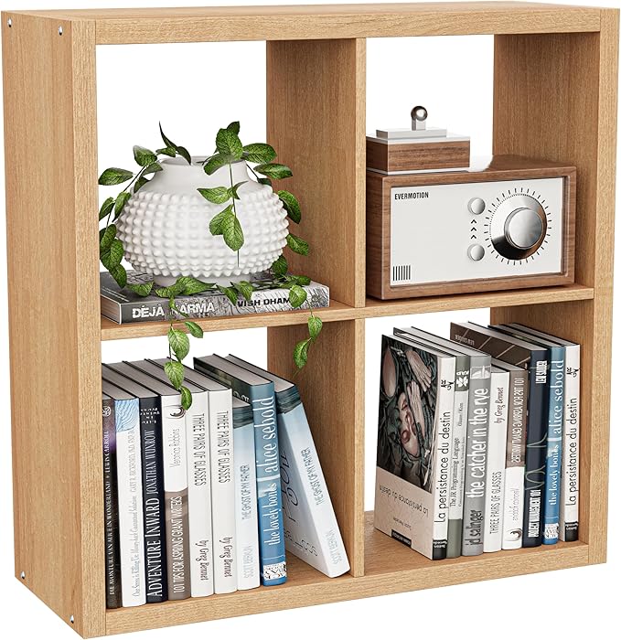 Cube Storage Organizer Bookcase, Decorative 11 inch Open Back Cubical Shelf by VDNEND