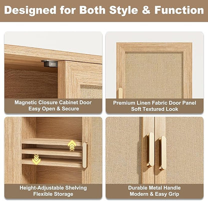 Rattan Bathroom Wall Cabinet - Image 3