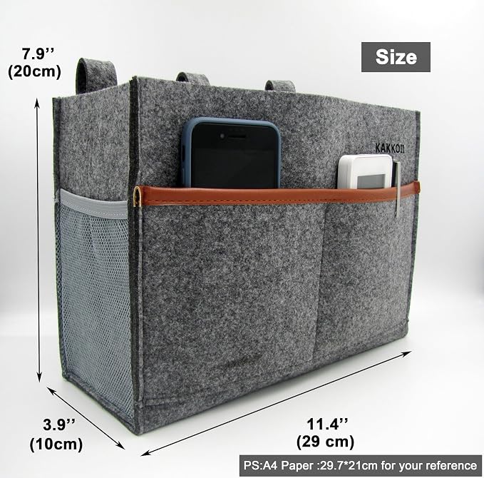Bedside Caddy, Hanging Storage Bag, Chair Organizer Caddy, Drink Bottle - Image 2
