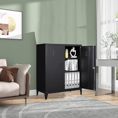 SISESOL Storage Cabinet with Doors and Shelves, Office Storage Cabinets - Image 2