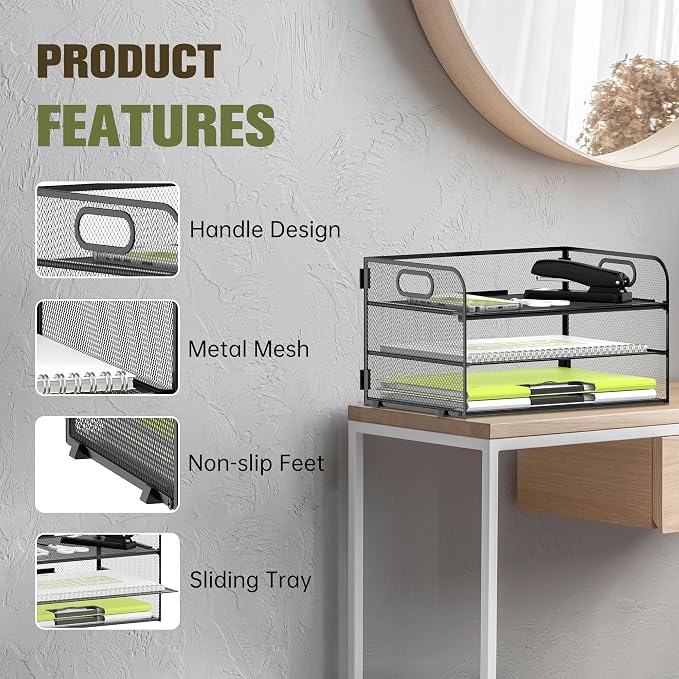 DALTACK 3 Tier Paper Organizer - Image 4