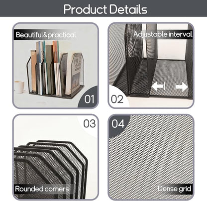 Adjustable Desk File Organizer, Detachable Office Folder Organizer, Compact - Image 7