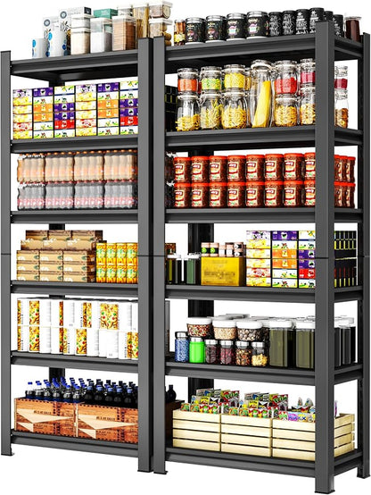 82'' Storage Shelves, Garage Metal Shelving Unit, Adjustable, Double-Layer - Image 9