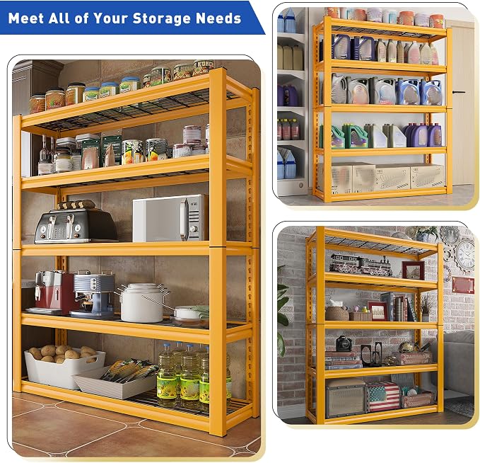 REIBII Storage Shelves 40''W Garage Shelving Heavy Duty Metal Shelving 2000LBS - Image 6