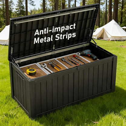 Outdoor Storage Box, Resin Deck Boxes Indoor and outdoor, Waterproof Storage - Image 2