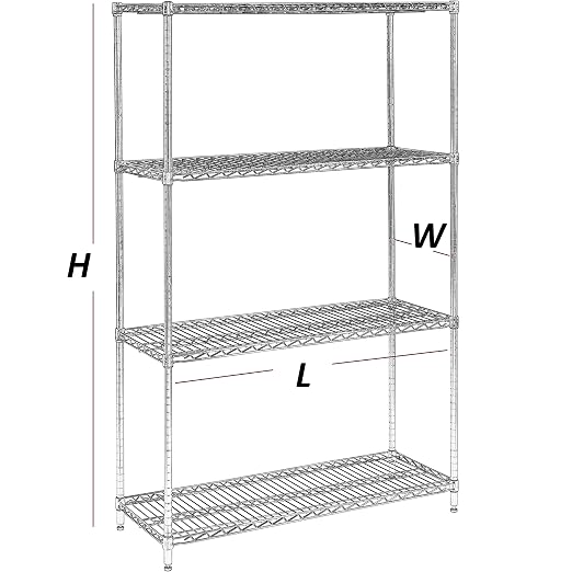 Nexel "Nexel 24"" x 30"" x 86"", 4 Tier, NSF Listed Adjustable Wire Shelving - Image 2
