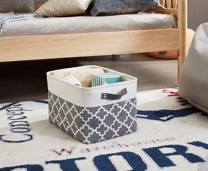 DECOMOMO Grey Storage Bins Fabric Storage Baskets - Image 7
