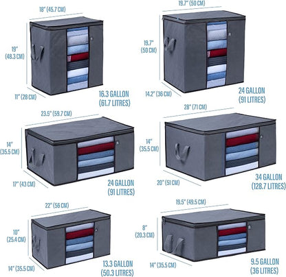 VENO 3 Pack Large Clothes Storage Bag Organizer - Image 5