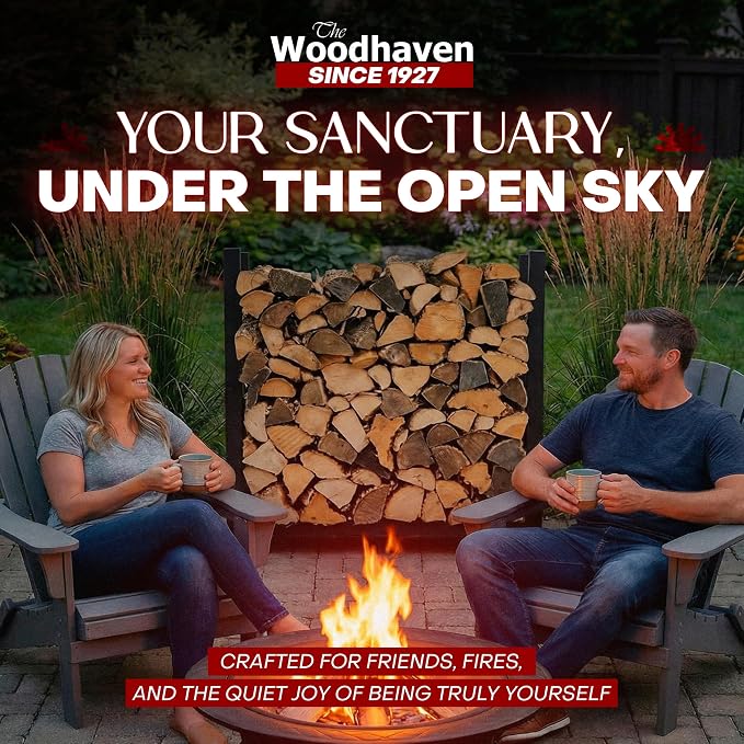 Woodhaven 3-Foot Firewood Rack – Made in USA – 1/8 Cord Raised Lumber Storage - Image 2
