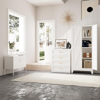 61"H Kitchen Pantry Storage Cabinet, Farmhouse Pantry Cabinet, Tree Doors - Image 7