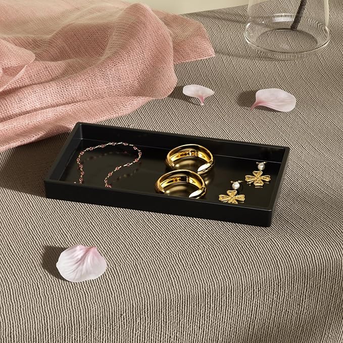 Vanity and Bathroom Tray, 7.7" ABS Countertop Organizer, Waterproof Vanity Tray - Image 5