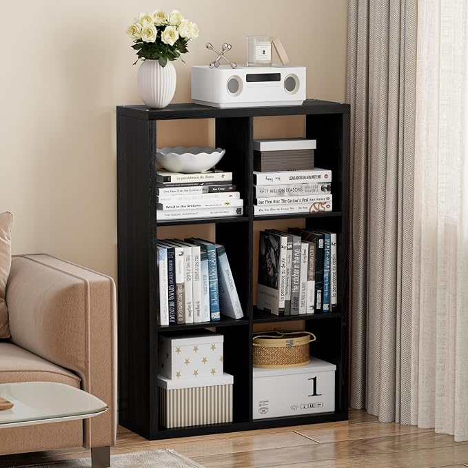 Cube Storage Organizer Bookcase, Decorative 11 inch Open Back Cubical Shelf - Image 2