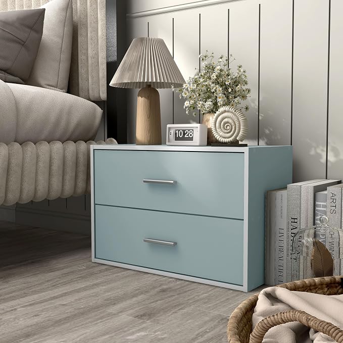 Homes: Inside + Out Apexa 2-Drawer Wooden Stackable Storage Drawers, Small Food - Image 7