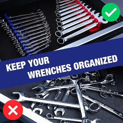 WORKPRO 2-Piece Magnetic Wrench Organizer, 24 Slots Wrenches Holder Fits SAE - Image 6