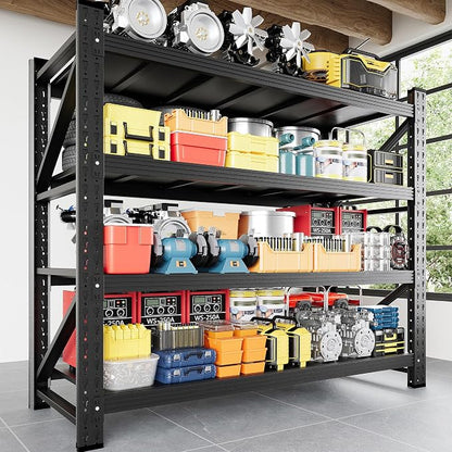 3000LBS Storage Shelves, Adjustable Industrial Shelving, 4 Tier Metal Shelving by Anxxsu
