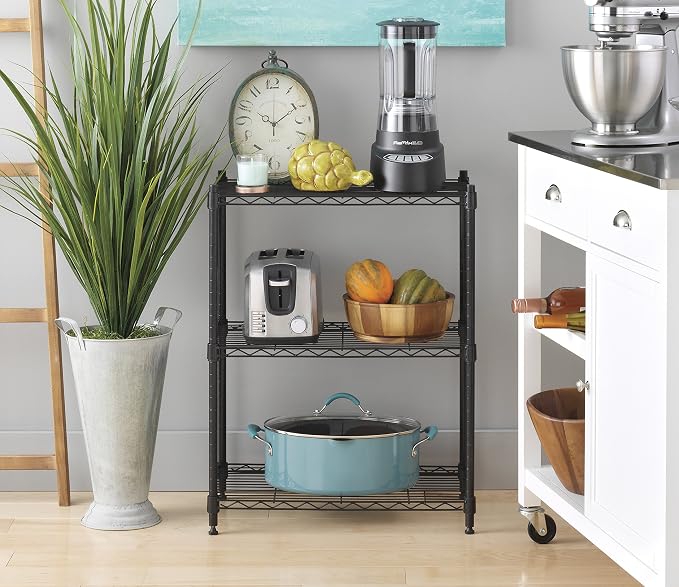 Whitmor 3-Wire Shelving Unit, Metal Storage Shelves, Easy Assembly Home - Image 2