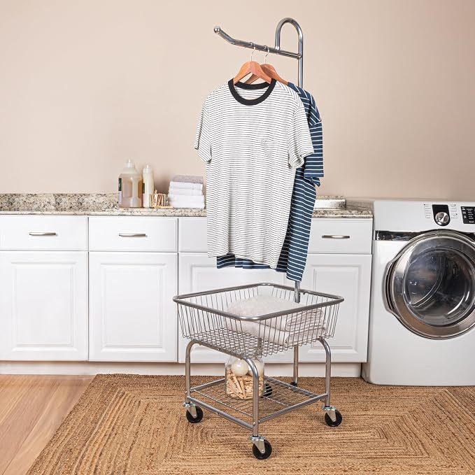 Household Essentials 6028-1 Rolling Laundry Cart - Image 3