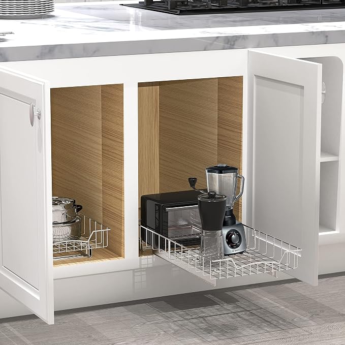 Simple Houseware Under Cabinet Pull Out Sliding Shelf - Image 6
