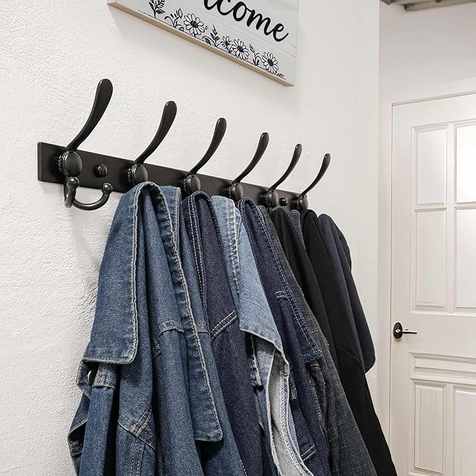 Dseap Coat Rack Wall Mount 2.0 Pro: 24” Long, 3X Tougher, Heavy Duty Stainless - Image 5