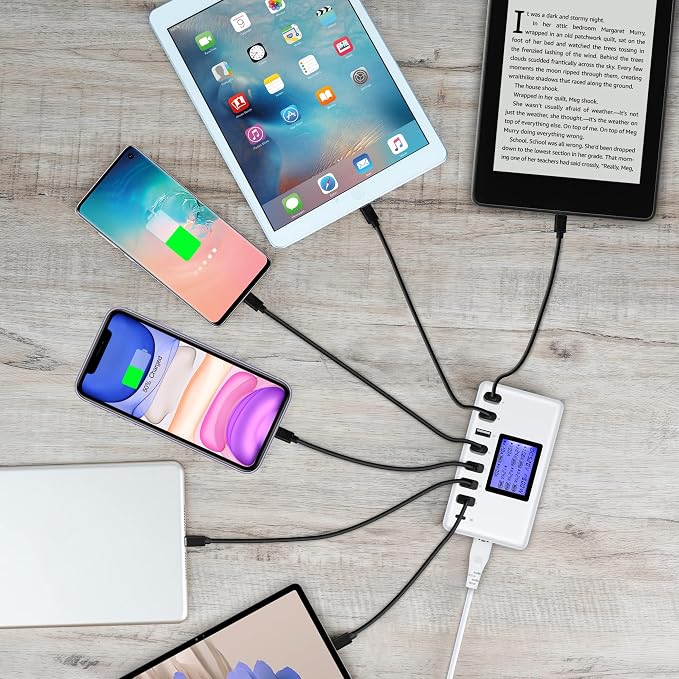 60W 12A 8-Port USB Charging Station - Image 5
